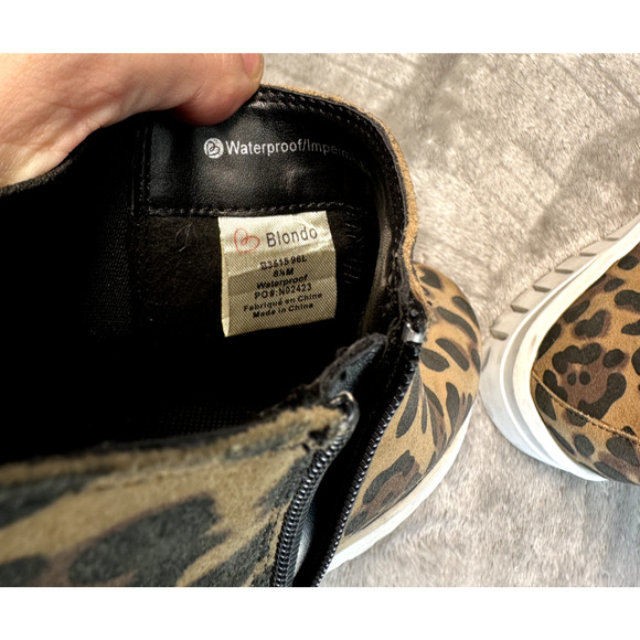 Blondo Flora Waterproof Leopard Print Sneaker Chelsea Boots Womens Size 8.5 - Picture 6 of 10
